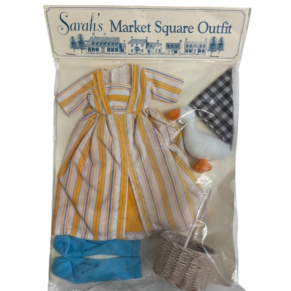 Doll Clothing Sarah's Marketsquare Dress Colonial Williamsburg Y2K Goose Basket